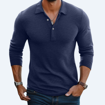 HERITAGE LUXE -  CASUAL LONG-SLEEVE POLO SHIRT