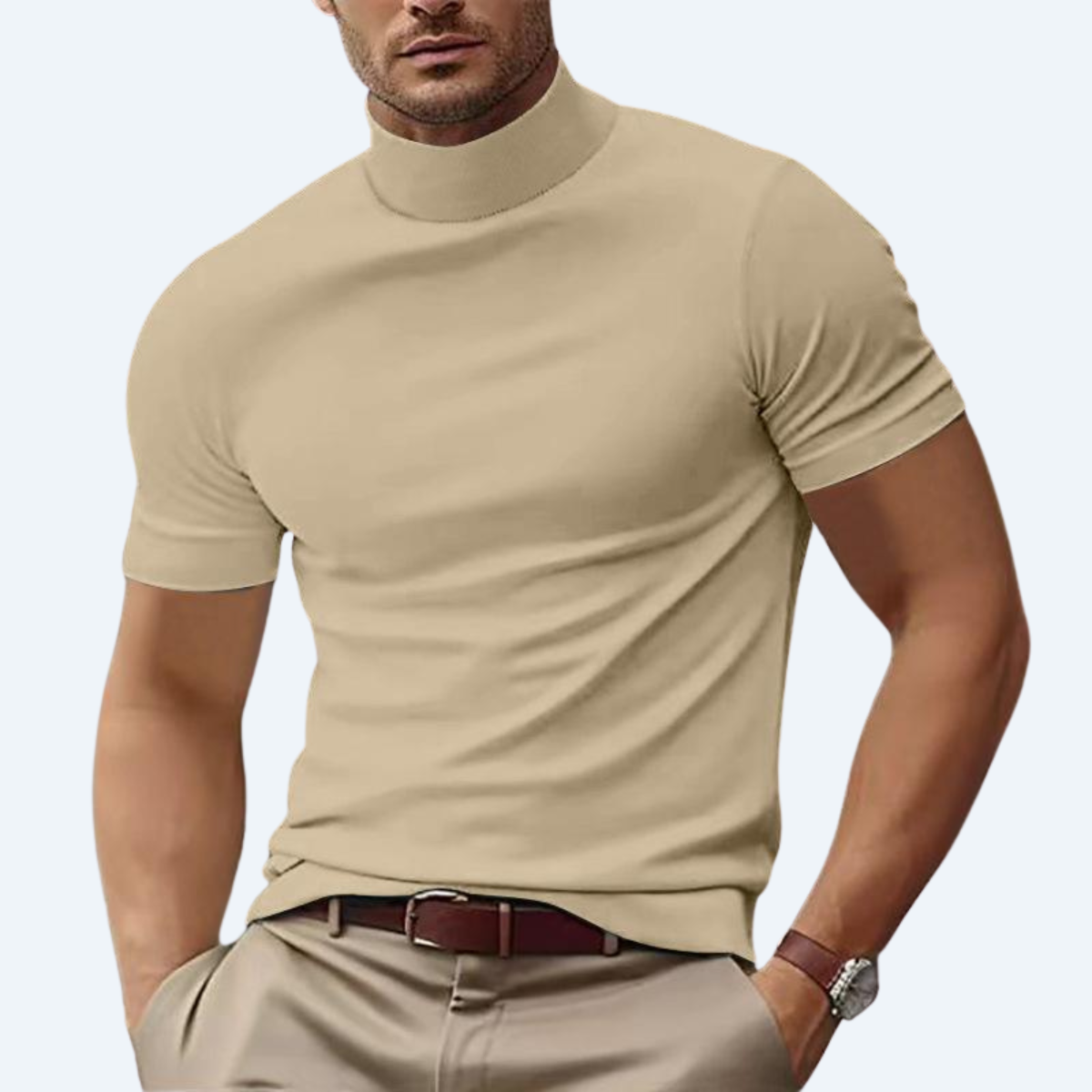 OUTLANDER - TURTLE NECK SHORT-SLEEVE SHIRT