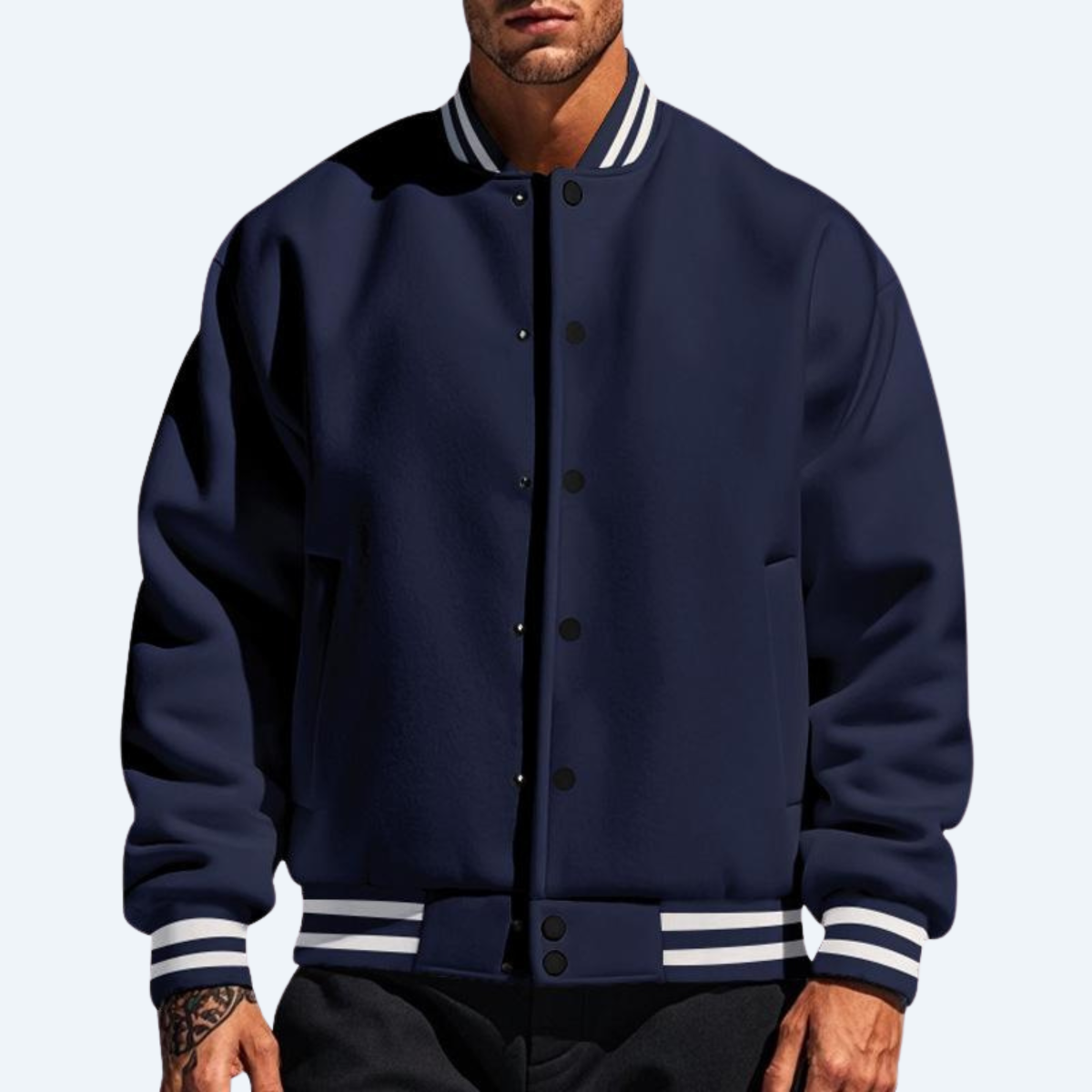 SNOWBOUND FLEECE - COLLAR BASEBALL JACKET