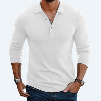 HERITAGE LUXE -  CASUAL LONG-SLEEVE POLO SHIRT