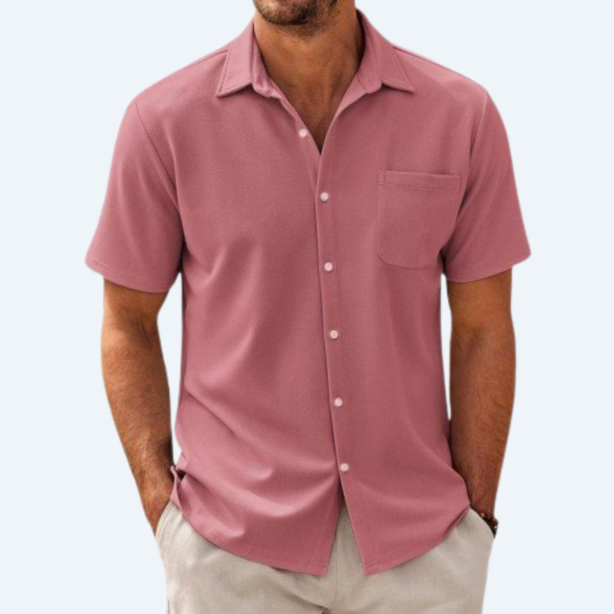 CASCADIA BREEZE - CASUAL COTTON SHORT-SLEEVE SHIRT