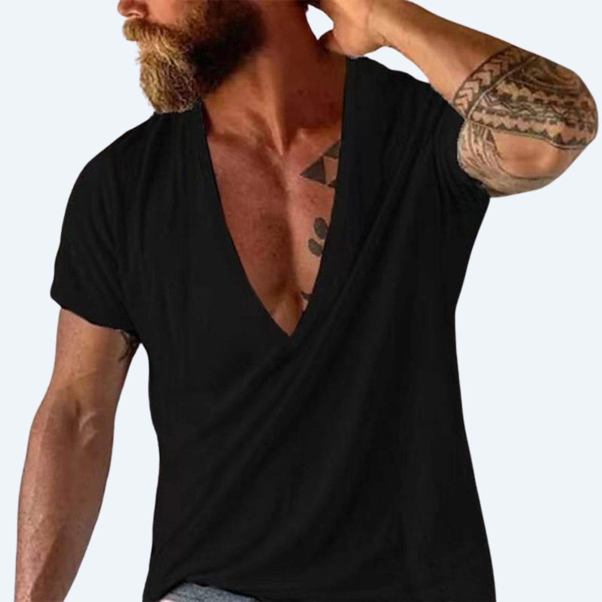 TRAPPER'S LODGE - V NECK SHORT SLEEVE SHIRT