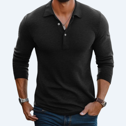 HERITAGE LUXE -  CASUAL LONG-SLEEVE POLO SHIRT