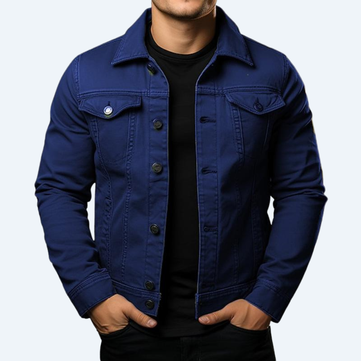 EXPLORER’S PEAK - BREASTED CARGO DENIM JACKET