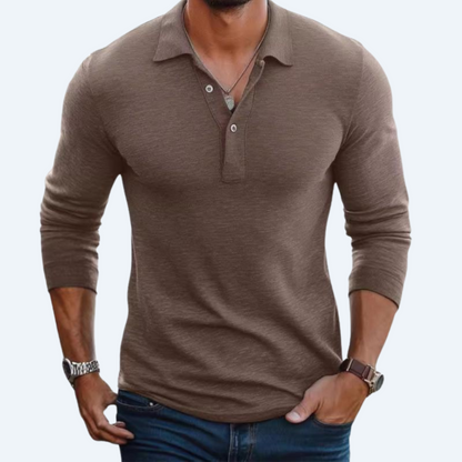 HERITAGE LUXE -  CASUAL LONG-SLEEVE POLO SHIRT