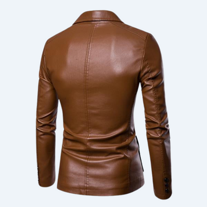 MOOSE CREEK - TWO-BUTTON LEATHER BLAZER