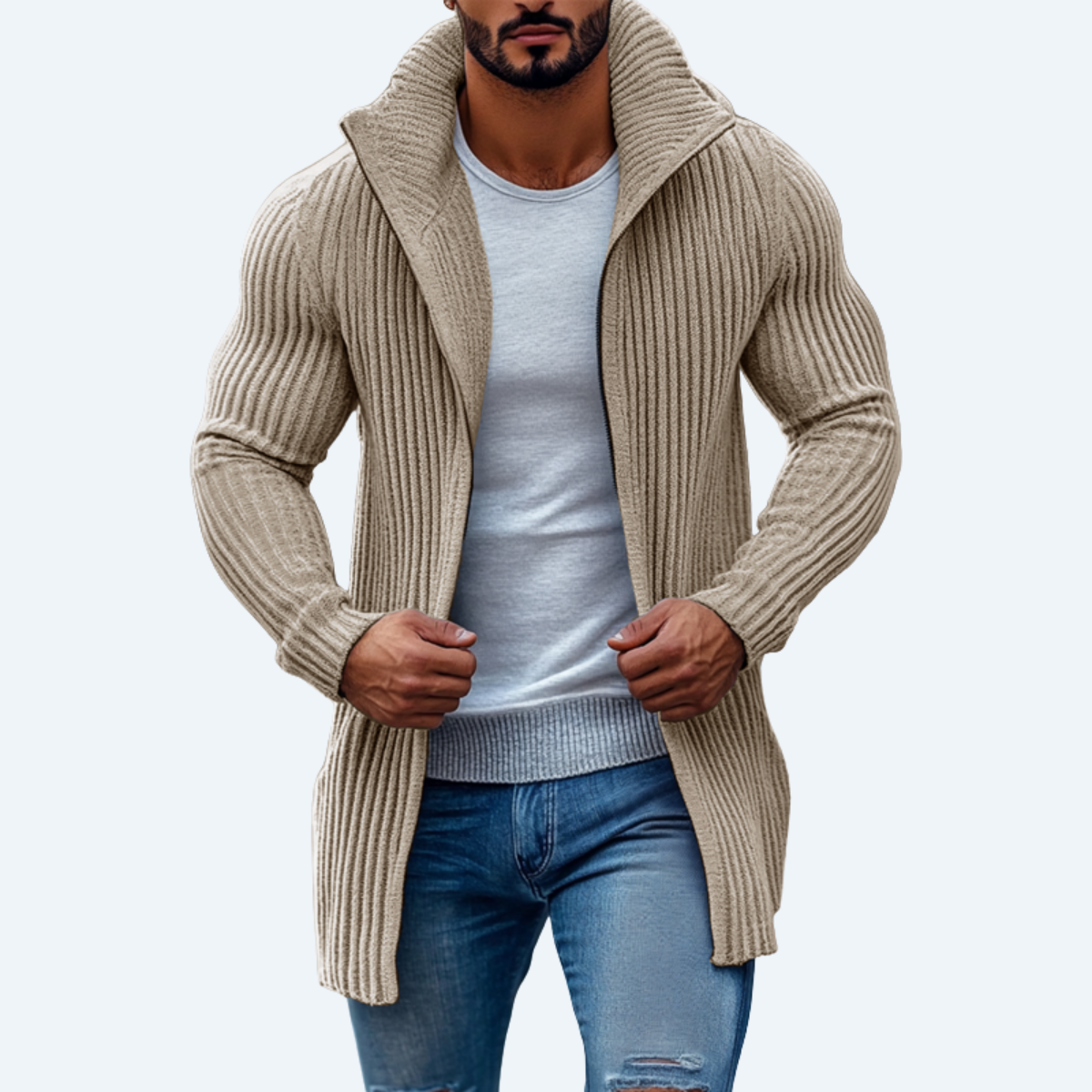 FRONTIER - LONG-SLEEVE MID LENGTH CARDIGAN