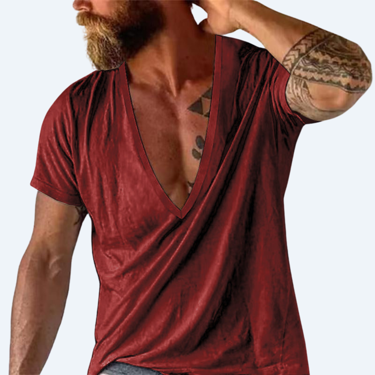 TRAPPER'S LODGE - V NECK SHORT SLEEVE SHIRT