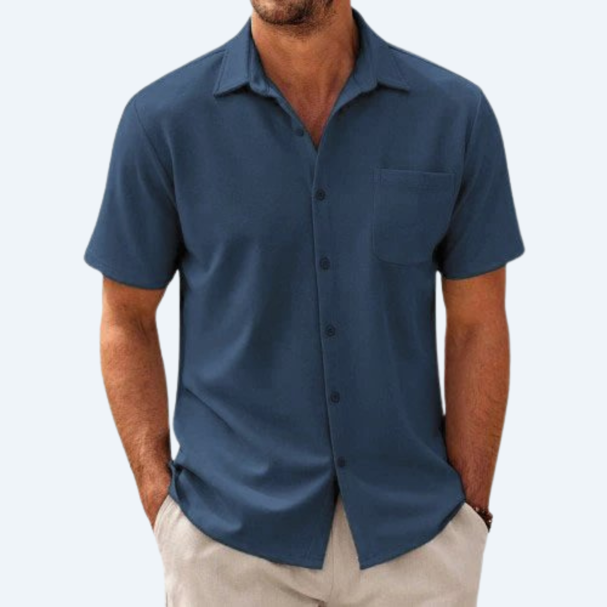 CASCADIA BREEZE - CASUAL COTTON SHORT-SLEEVE SHIRT