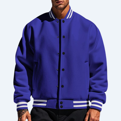 SNOWBOUND FLEECE - COLLAR BASEBALL JACKET