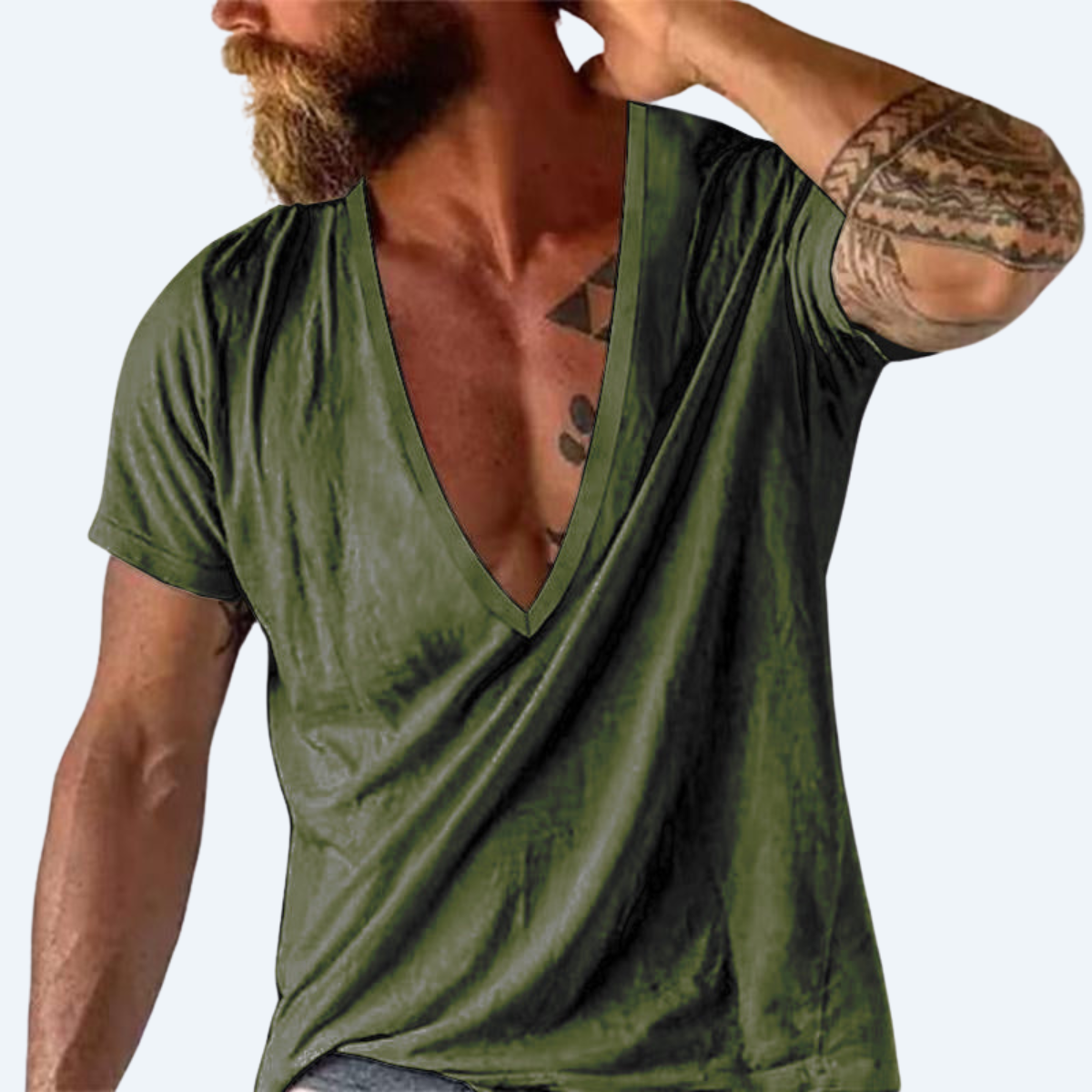 TRAPPER'S LODGE - V NECK SHORT SLEEVE SHIRT