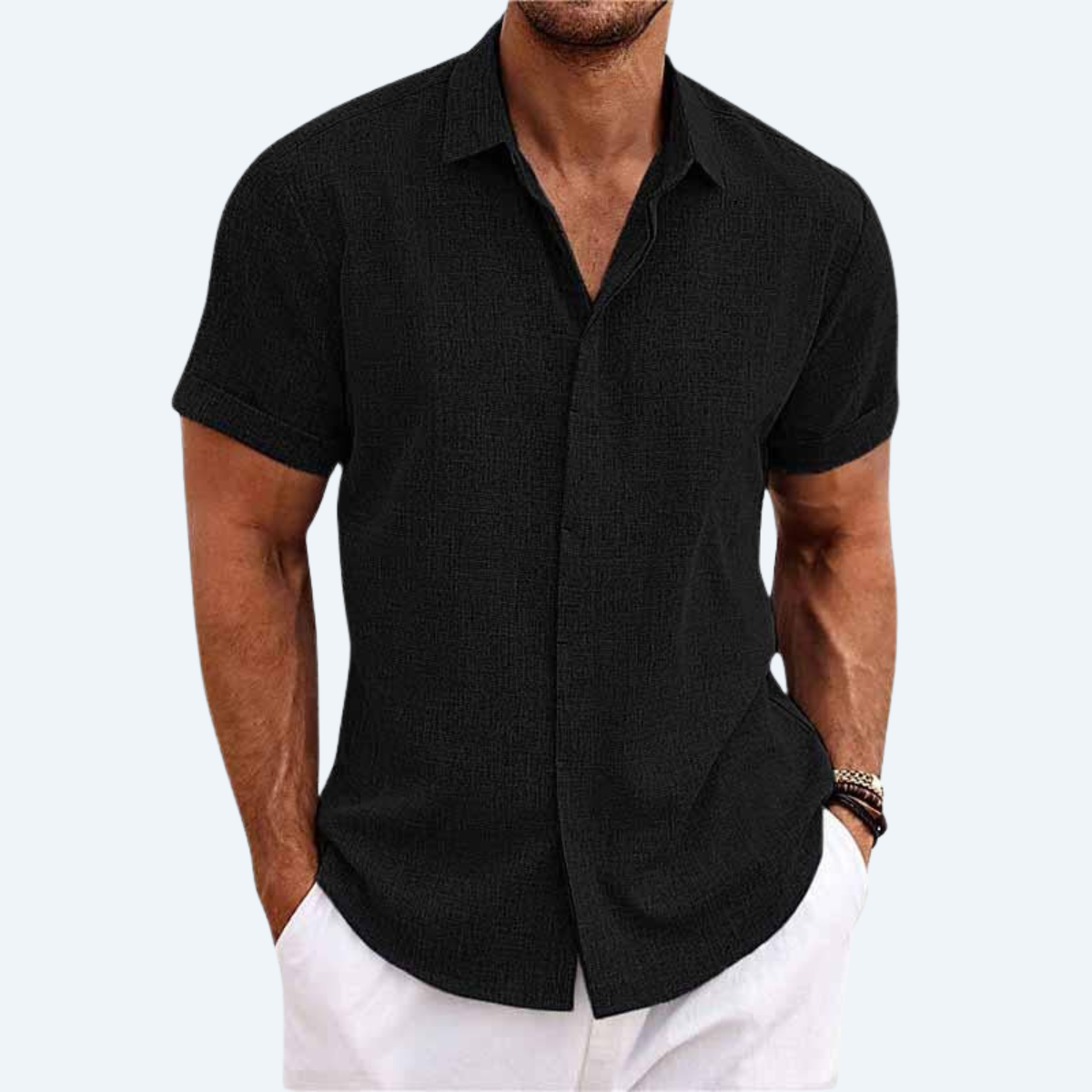 BANFF - LINEN SHORT-SLEEVE SHIRT