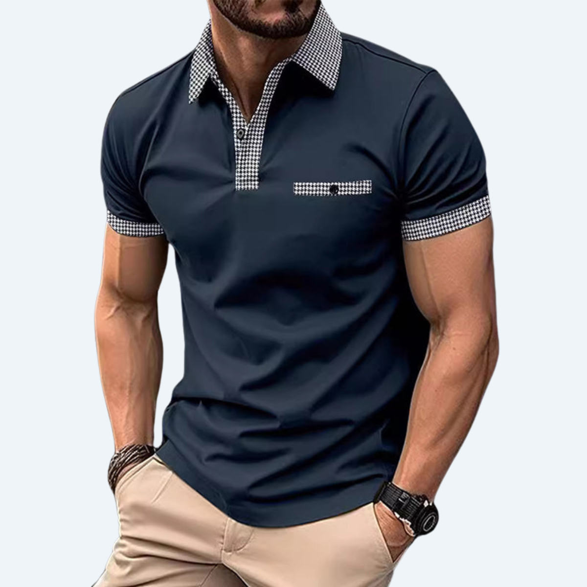 WHISTLER EDGE - BUTTON DOWN SHORT-SLEEVE POLO SHIRT