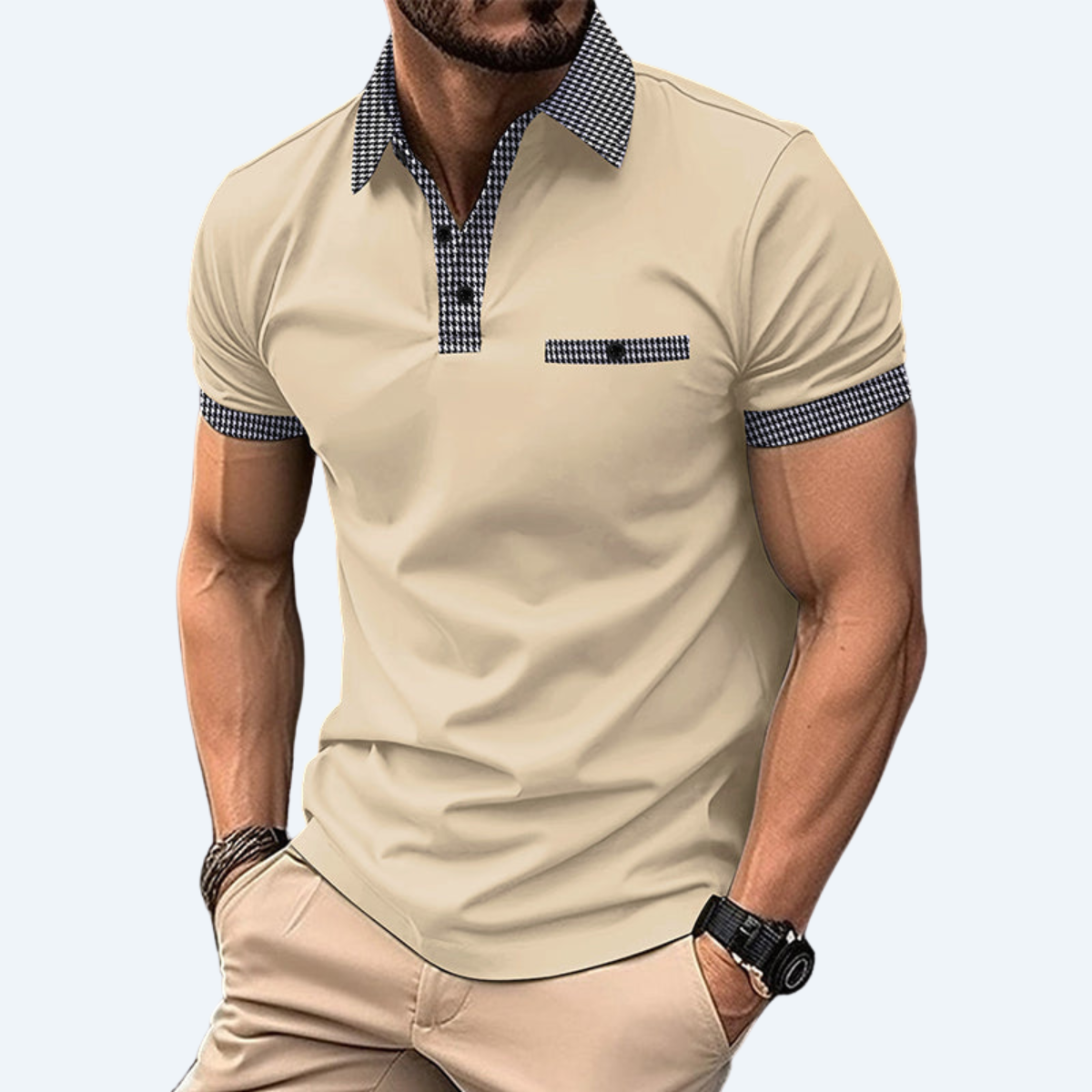 WHISTLER EDGE - BUTTON DOWN SHORT-SLEEVE POLO SHIRT